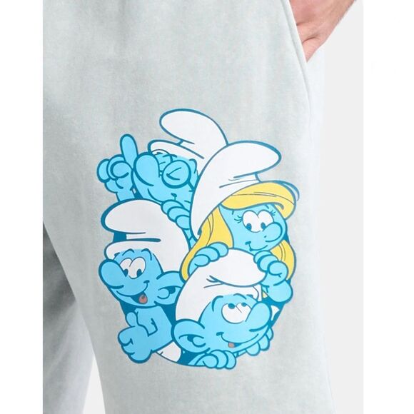 Men's Smurfs Group Graphic Jogger Shorts Size 2XL - Picture 7 of 7